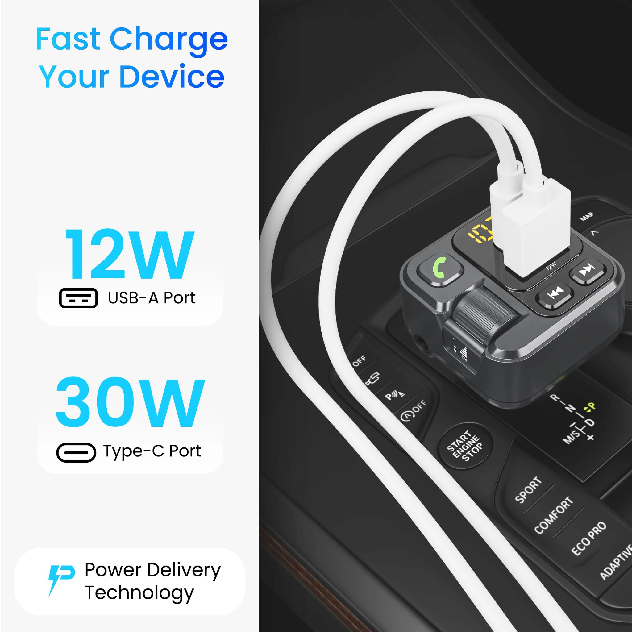 Car Connect FM Transmitter Car Charger_3
