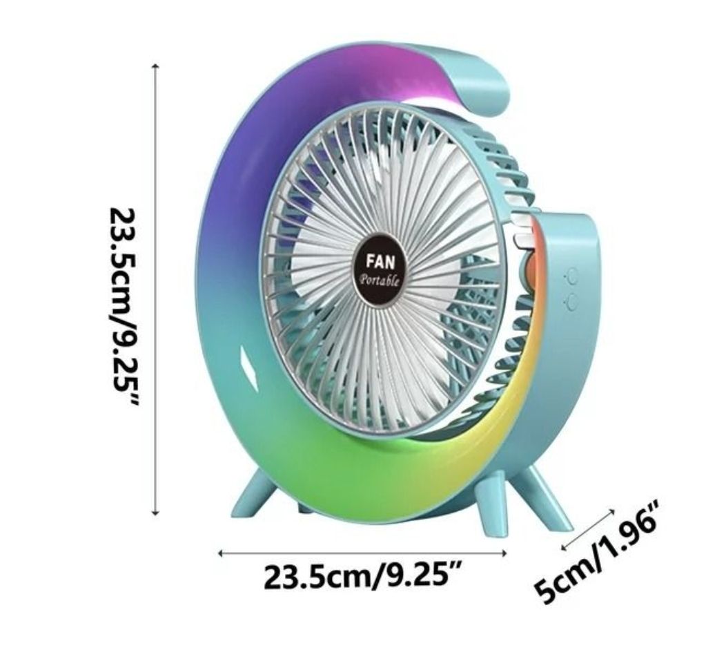 RGB Light Changing Desk Fan_3