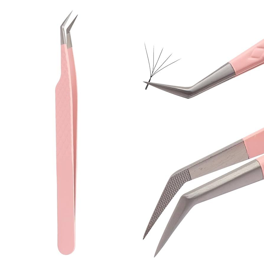 DAMMAN PINK TWEEZER 45 DEGREES_0