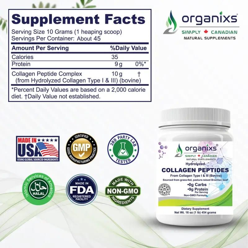 ORGANIXS COLLAGEN POWDER 1lb/16oz/454g_3
