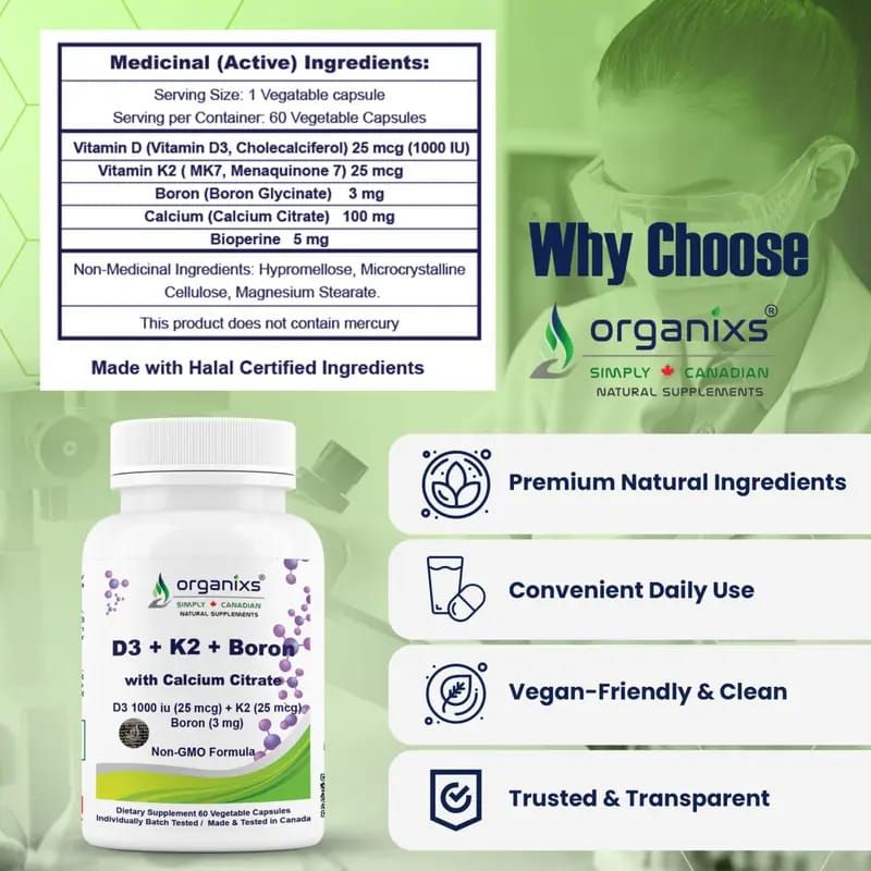 ORGANIXS VITAMIN D3 K2 1000iu BORON_3