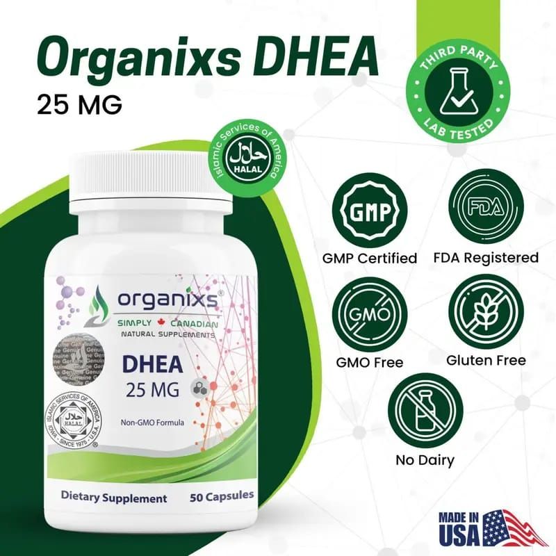 ORGANIXS DHEA 25mg TESTOSTERONE_1