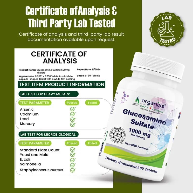 ORGANIXS GLUCOSAMINE SULFATE 1000mg_6
