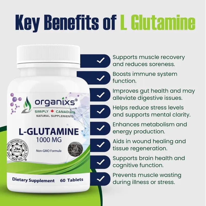ORGANIXS L-GLUTAMINE 1000mg_4