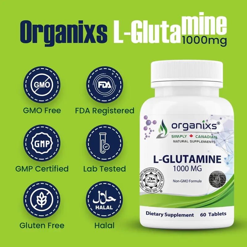 ORGANIXS L-GLUTAMINE 1000mg_1