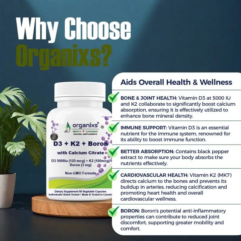 ORGANIXS VITAMIN D3 K2 5000iu BORON_2