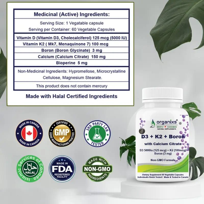 ORGANIXS VITAMIN D3 K2 5000iu BORON_3