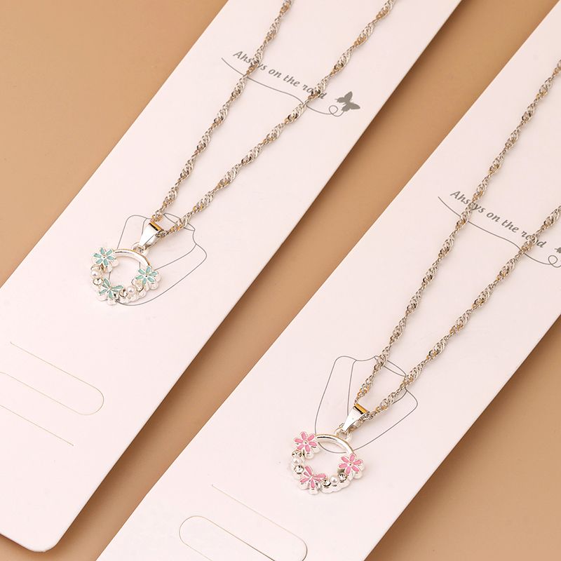 Color wreath water ripple necklace_0