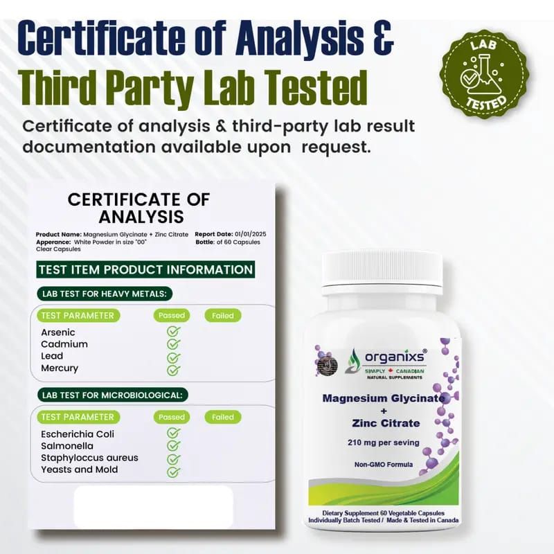 ORGANIXS MAGNESIUM GLYCINATE + ZINC CITRATE_5