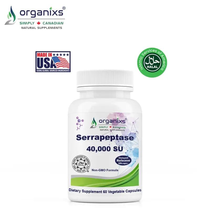 ORGANIXS SERRAPEPTASE E.C 40,000_0