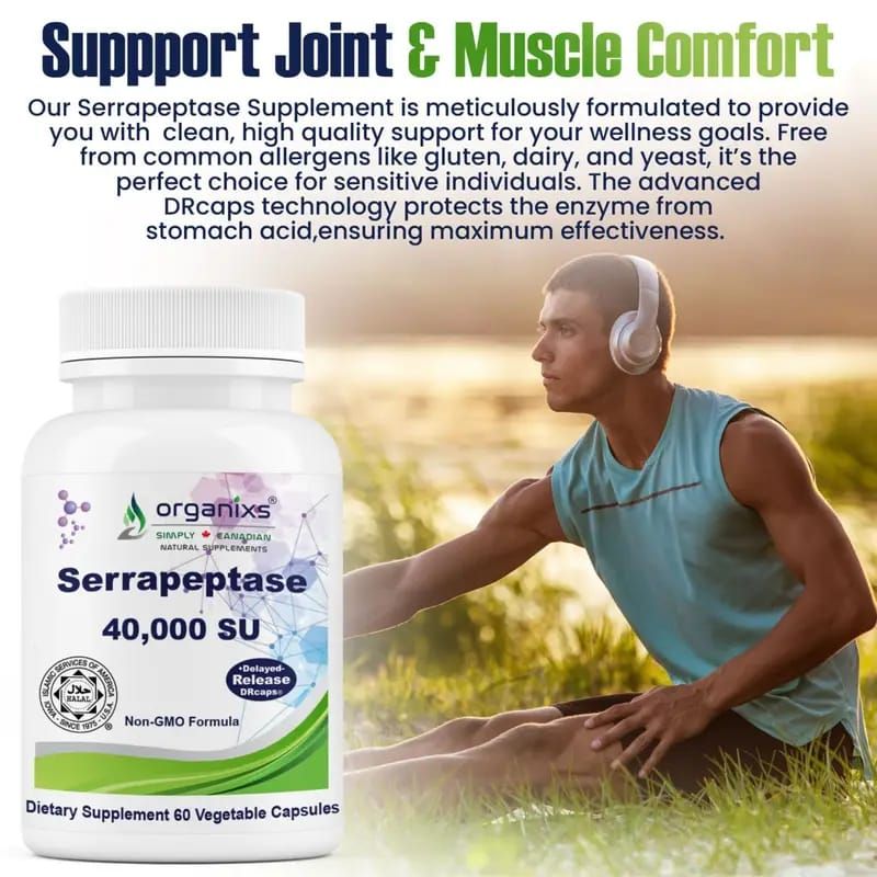 ORGANIXS SERRAPEPTASE E.C 40,000_6