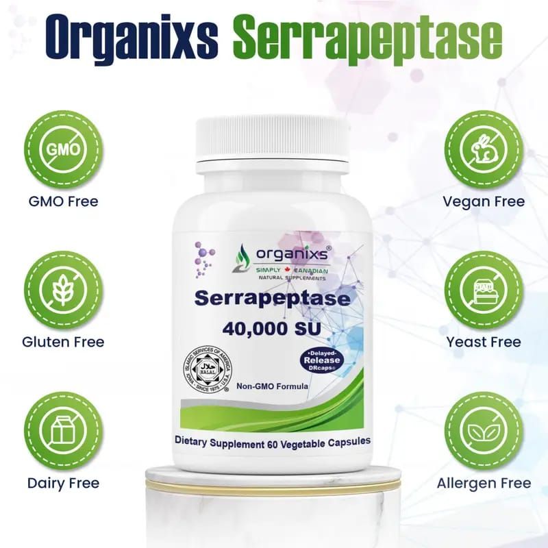ORGANIXS SERRAPEPTASE E.C 40,000_1
