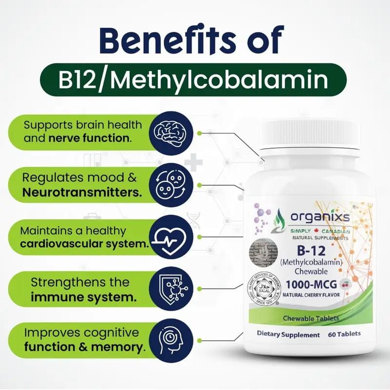 ORGANIXS VITAMIN B12 METHYLCOBALAMIN 1000mcg_3