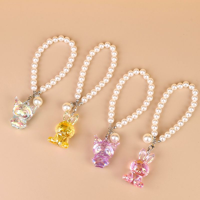 Pearl chain acrylic cartoon pendant_0
