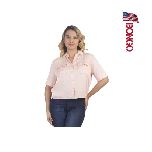 BONGO Women's White Short Sleeve Classic Top_0