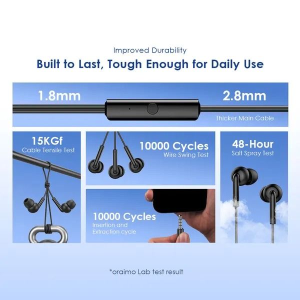 Oraimo CONCH 2 Neo (OEP-320S) 3.5 mm Wired earphones - Black_1