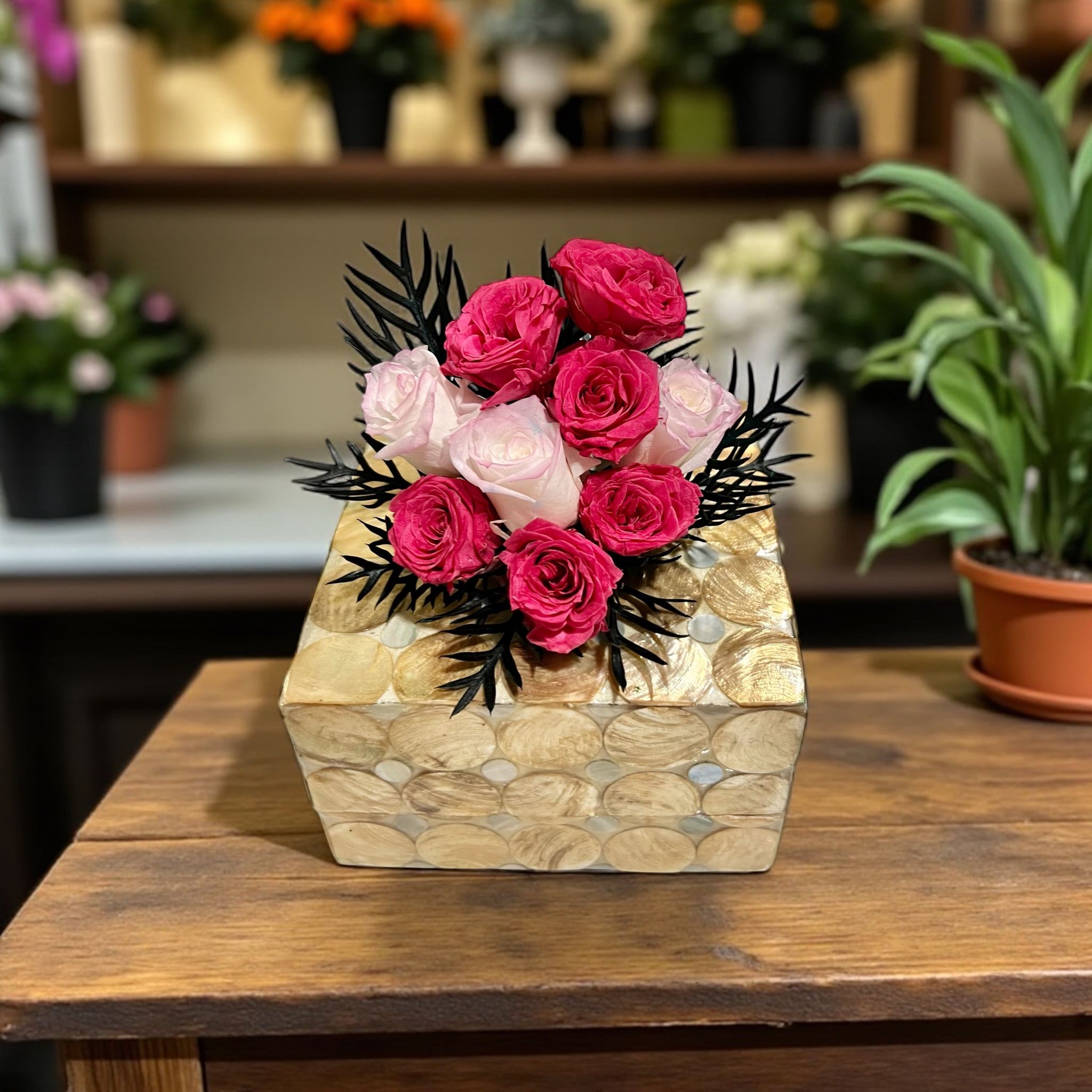 Hand made Tissue Box Preserved Arrangement _0