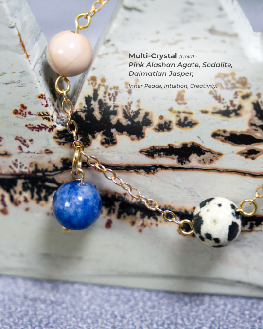 Multi-Crystal Bracelet (Gold)_0