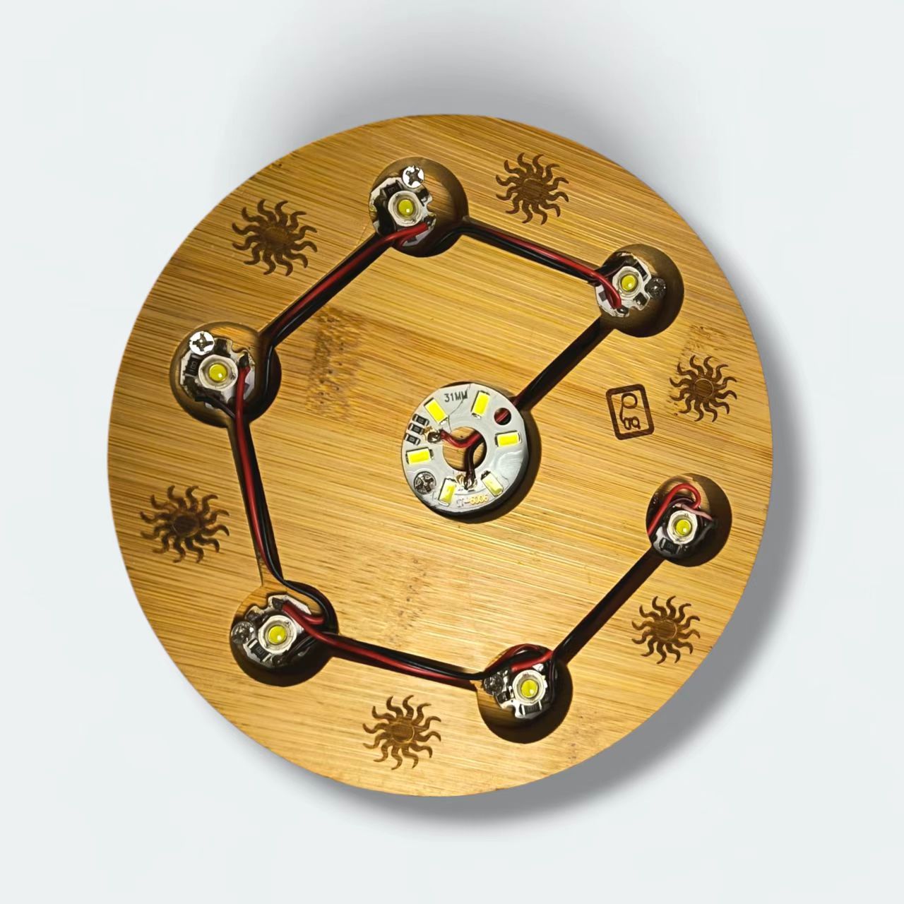 WOOD LIGHT CRYSTAL BALL STAND _2