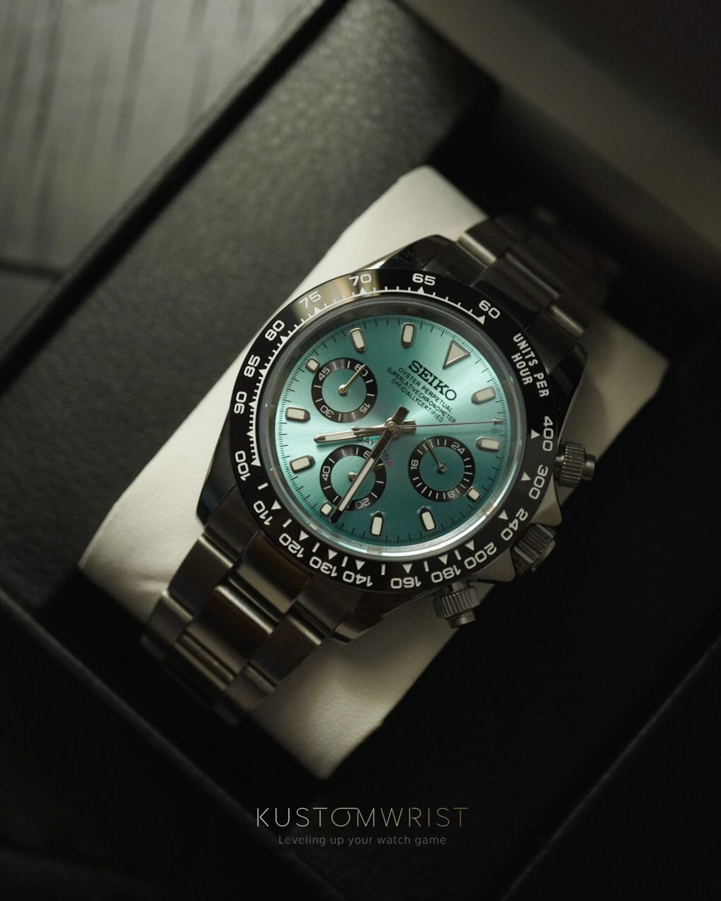 Seiko 'Daytona' Mod Ice Blue_0