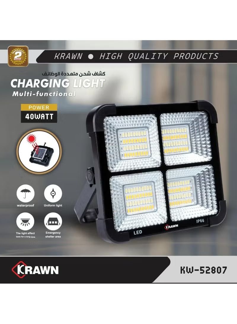 KRAWN SOLAR POWERED AND RECHARGEABLE CAMPING LIGHT KW 52807_0