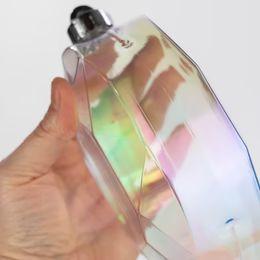 6.5" Oval Gem Ornament: Clear Iridescent_1