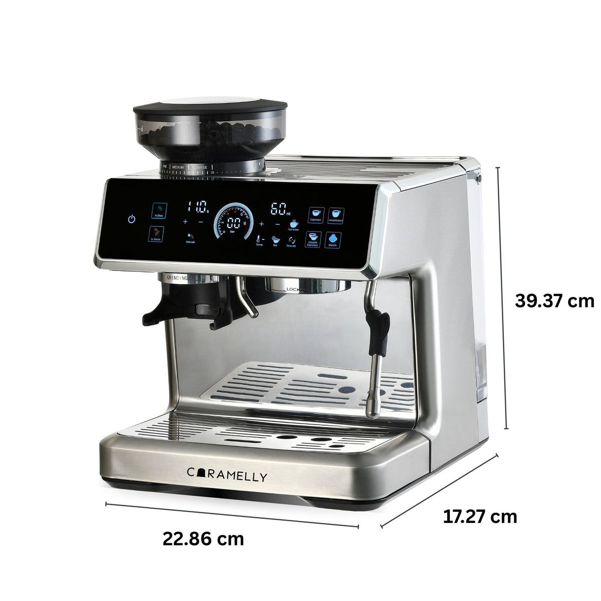 Caramelly Latte Touch Coffee Machine with Precision Grinding & Touchscreen – Global Premium Edition by FlexTrade  _1