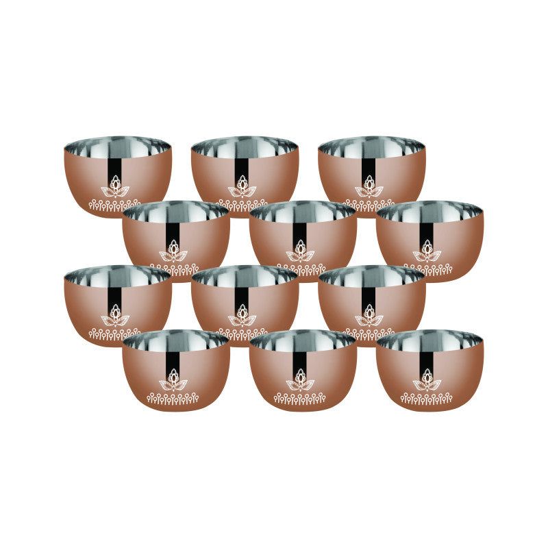 FnS GOND Stainless Steel Rose Gold Dinner Set (78 Pcs) flextrade _4