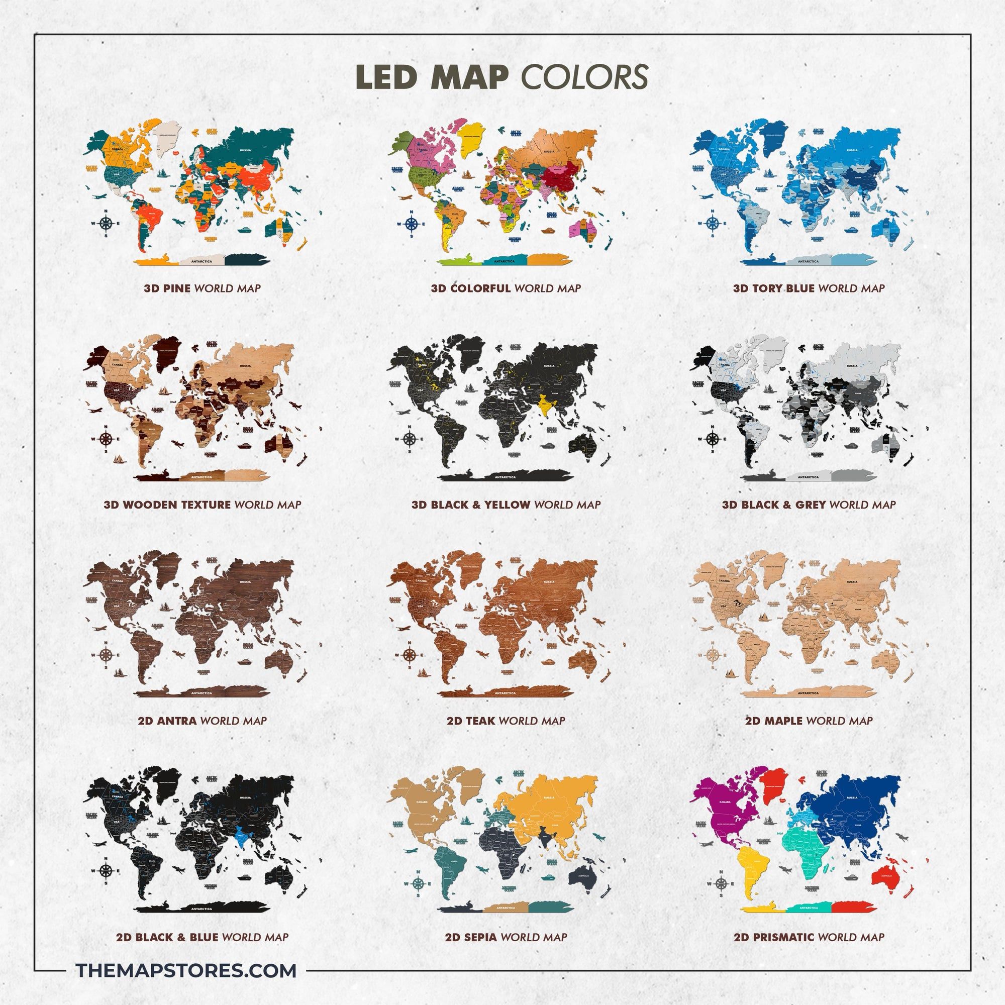 3D Black & Yellow LED Wooden World Map for Wall | Luxury Light-Up Wooden Wall Décor | Sold by FlexTrade  _5