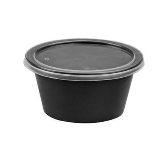 250ml Round Container Black. ( 1000 pcs )   _0