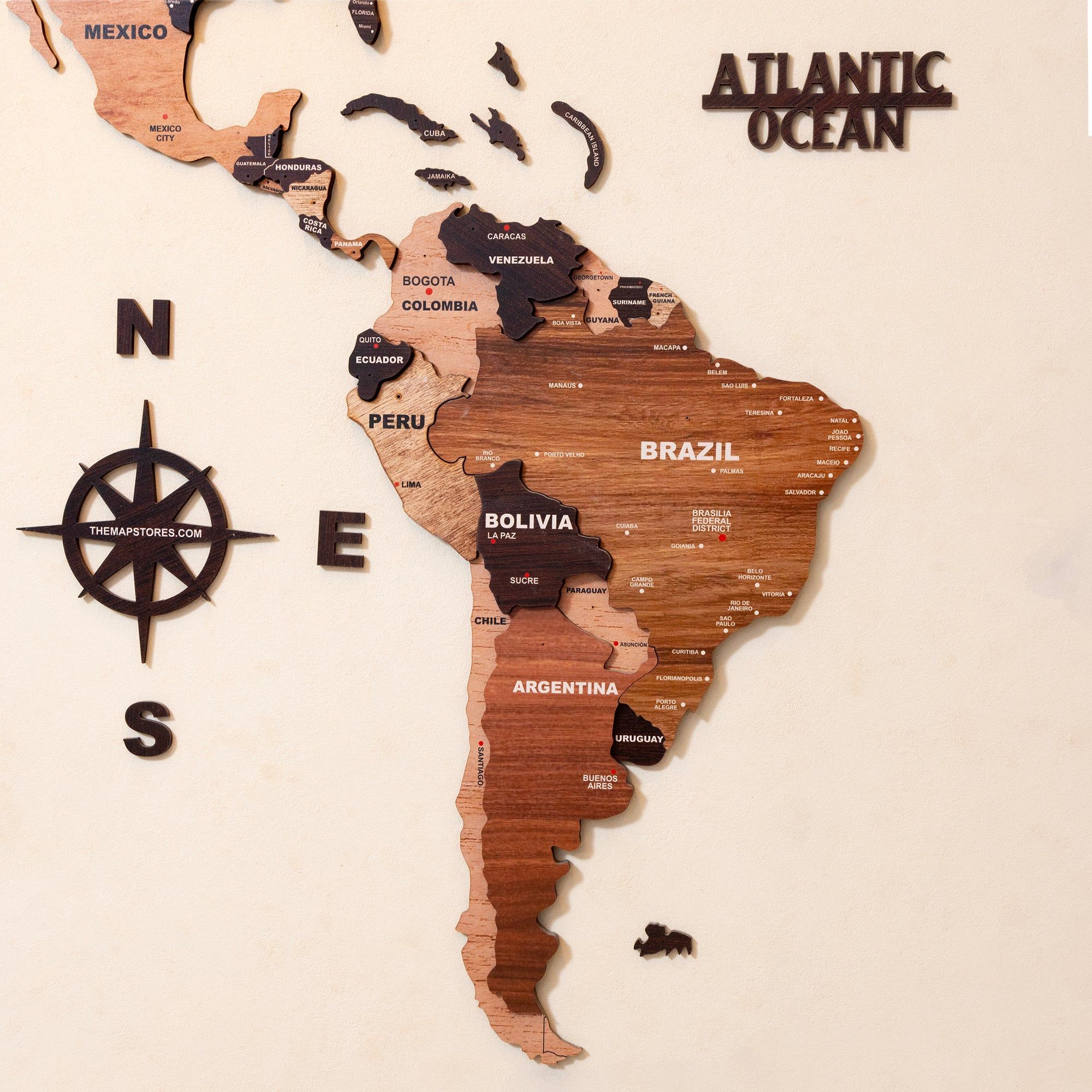 LED Wooden Texture World Map for Wall | Premium Light-Up Wooden World Map Décor | Sold by FlexTrade  _3