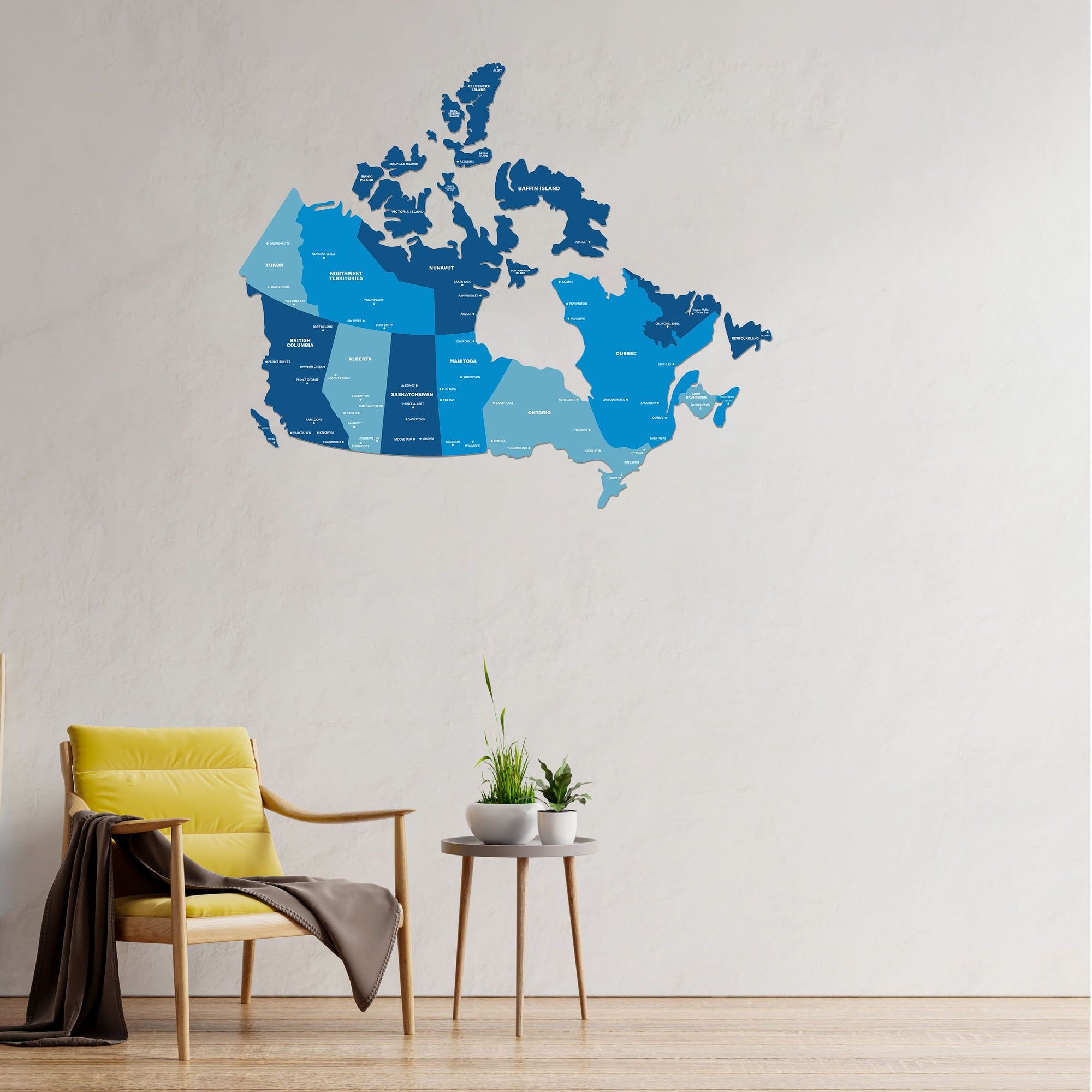  Wooden Texture Canada Map for Wall | Premium Rustic Wooden Map Décor | Sold by FlexTrade  _10