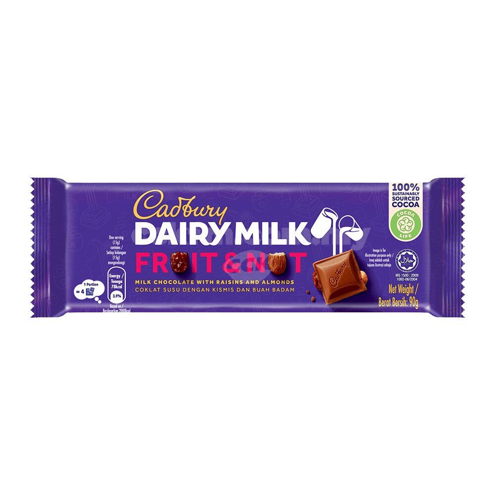 Cadbury Dairy Milk Fruit & Nuts 12 X 90G (1 Outer)_0