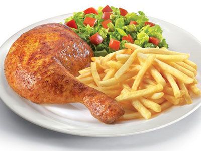 Quarter Chicken & Chips + Vegetable Salads_0