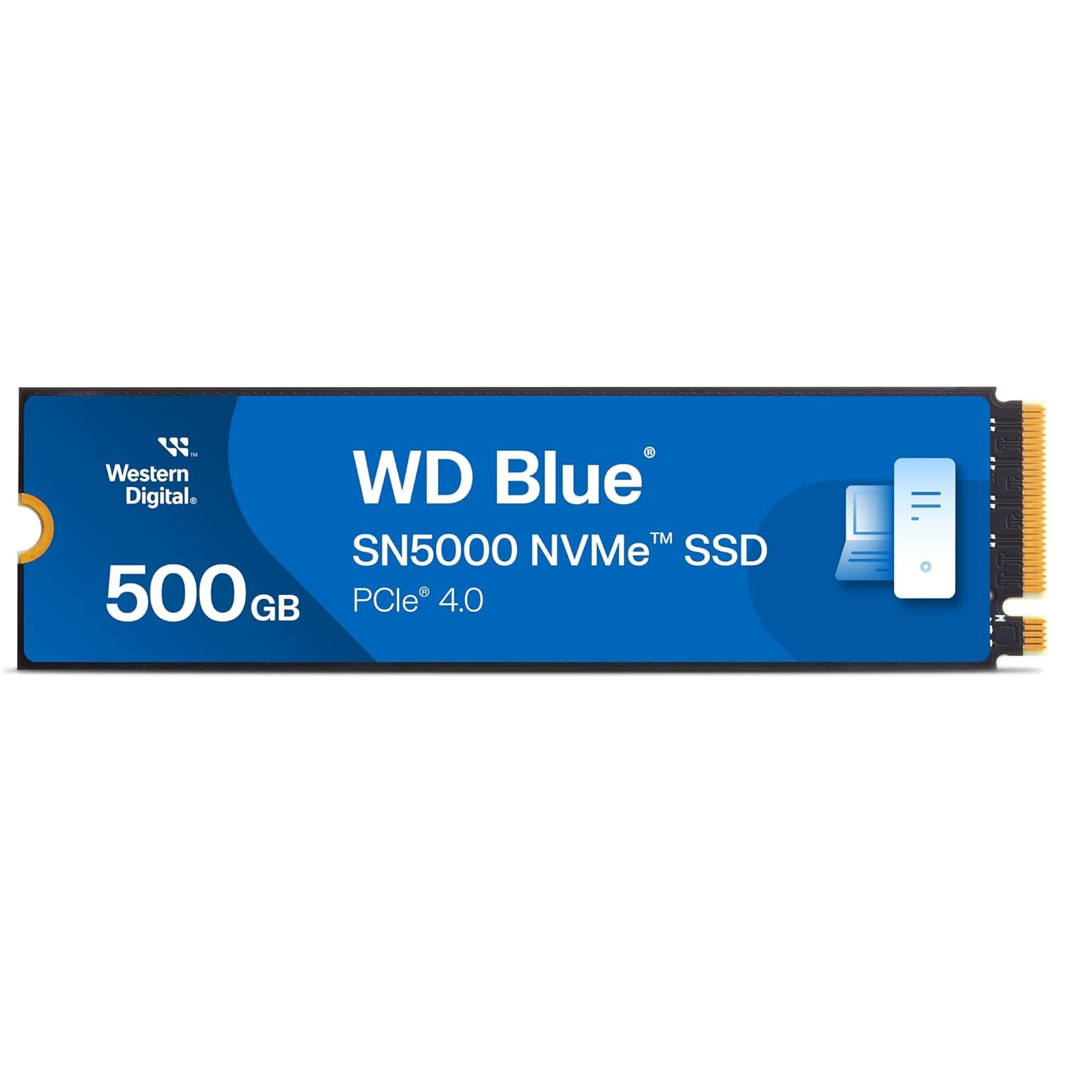 WD Blue  500GB SN5000 NVMe, Upto 5000MB/s R, 5Y Warranty, PCIe Gen 4 NVMe M.2 (2280), Gaming Storage, (SSD) (WDS500G4B0E)_0