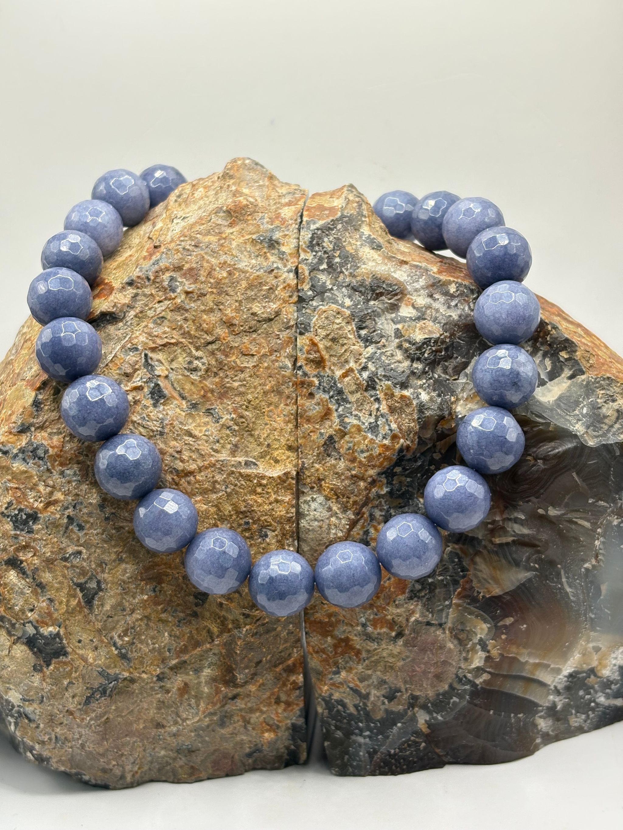 Jade Azul grisáceo Necklace _0