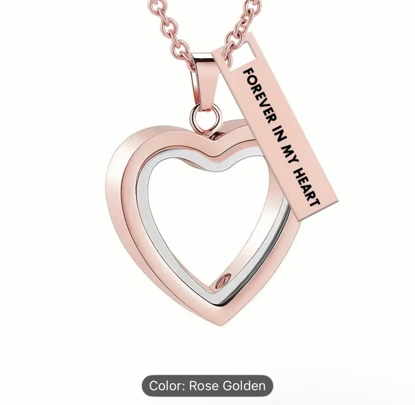 Heart Glass Urn Necklace for Ashes Cremation_1