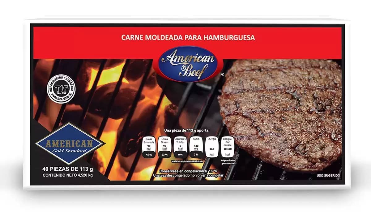 American Beef Hamburguesas de carne res 40 x 113 g_0
