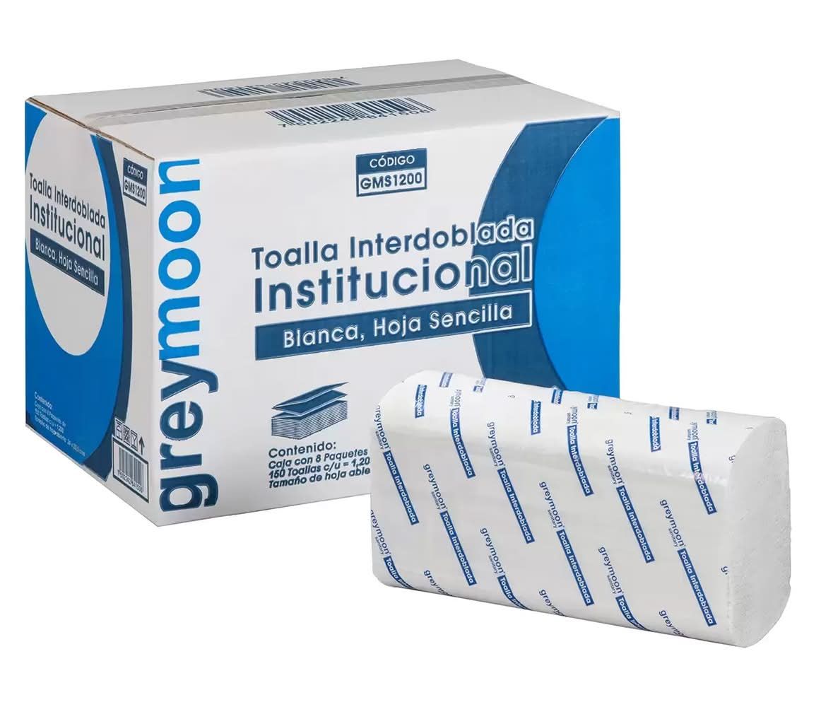 Greymoon Toalla interdoblada institucional, blanco 1200 un_0