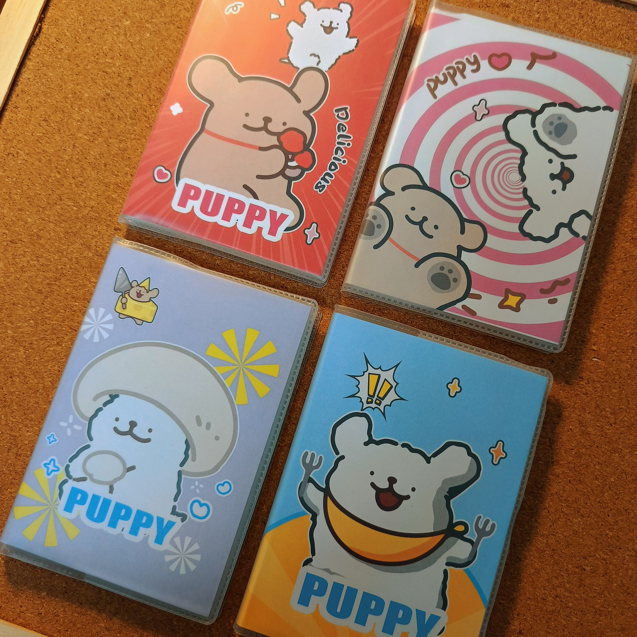 Maltese Theme A7 Rubber Cover Mini Pocket Notebook - 线条小狗主题A7胶套迷你口袋本子_0