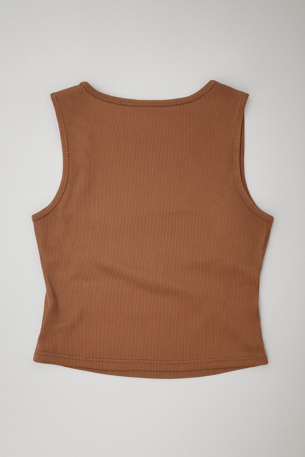 Top marrón con drapeado asimétrico - Size M_1