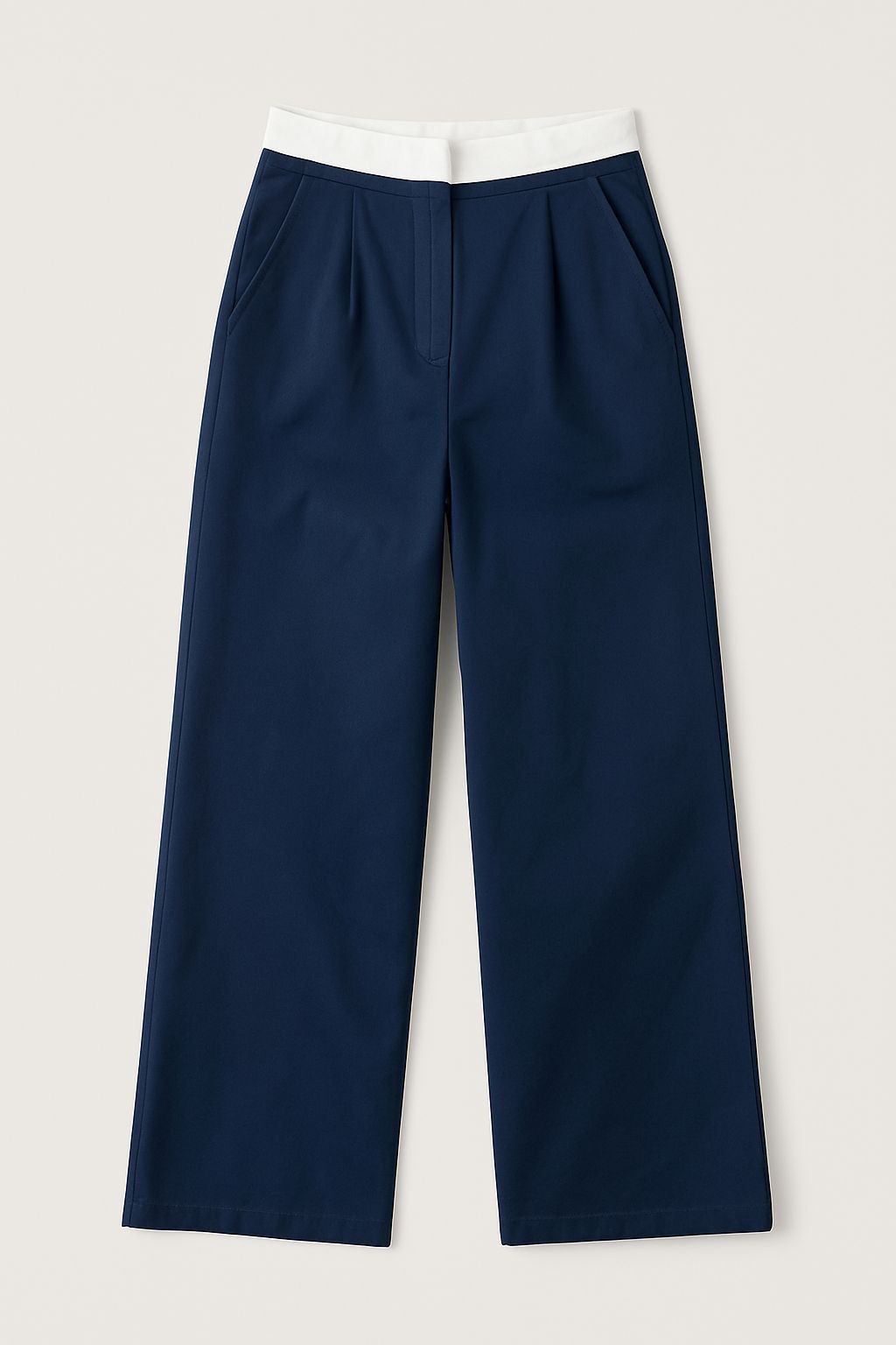 Pantalón azul marino con pretina blanca - Size L_0