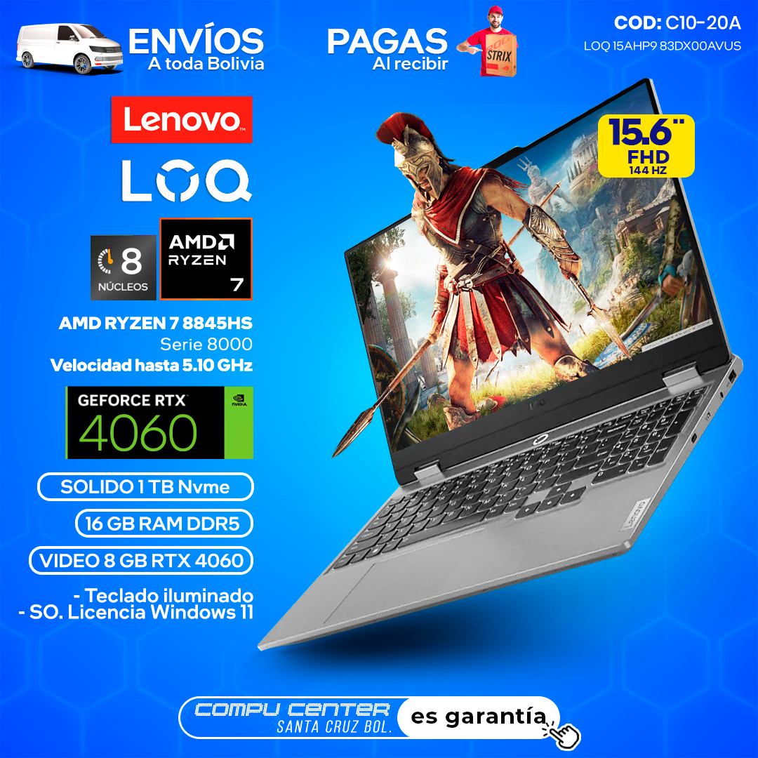 LENOVO LOQ 15AHP9 / RYZEN 7 SERIE 8000 / RTX 4060 8 GB / 16 GB RAM_0