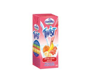 Boisson au lait et jus de fruits – Twist Candia – orange fraise banane- 20cl_0