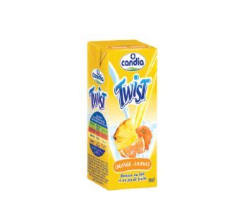 Boisson au lait et jus de fruits – Twist Candia – Orange Ananas- 20cl_0