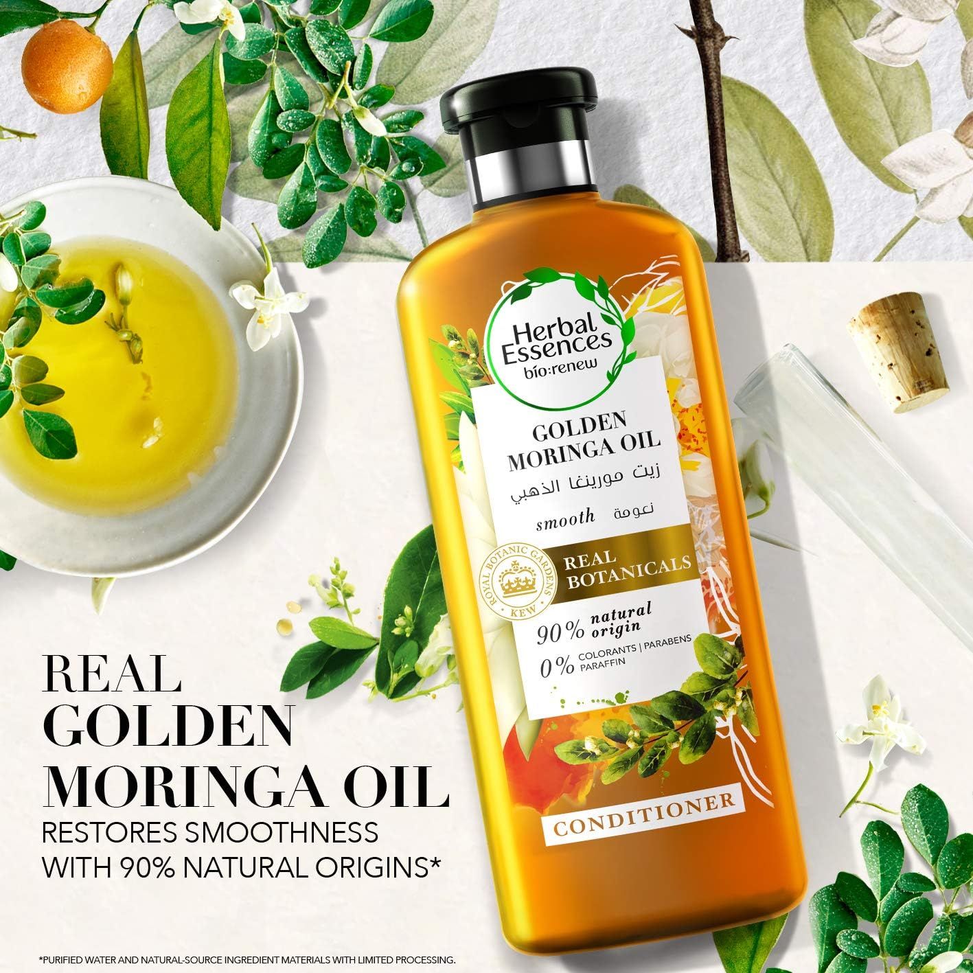 Herbal Essences Bio:Renew Natural Conditioner with Golden Moringa Oil for Hair Smoothness, 400 ml_0