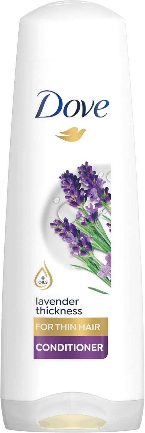 DOVE Hair Conditioner, For more volume and ticker-looking hair, Lavender Thickness, with natural extracts of Lavender Oil and rosemary, no parabens or dyes or sulfates, 350ml packaging may vary_0