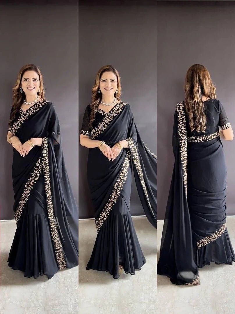 Georgette Anarkili Saree_4
