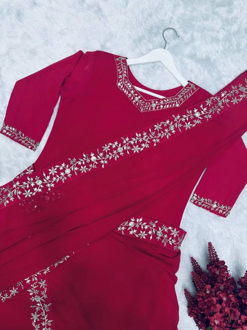 Georgette Anarkili Saree_6