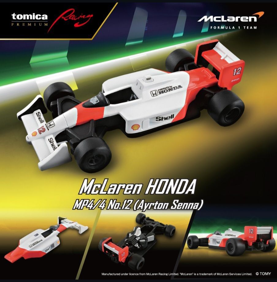 TOMICA PREMIUM MODEL 1/64 MCLAREN HONDA MP4/4 - NO.4 AYRTON SENNA_0